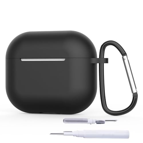 Image of YODI Case Cover for Airpods Pro|Pro 2|Airpods Pro 3|Airpods 4 Pouch, Silicone Cases with Cleaner Kit 360 Drop Protection,Shock-Resistant ((SILI-Black), Airpods Pro 3 (2025))