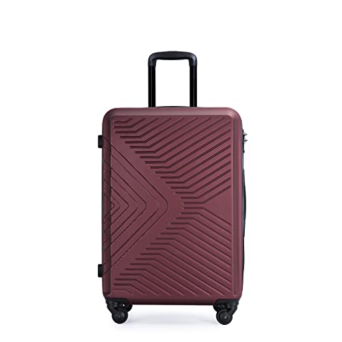 Hardside Spinner Luggage, 68 cm, Burgundy