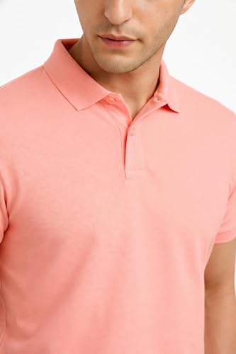 Image of Men's Plain Polo Neck T-Shirt | Comfortable | Stylish Casual & Smart Wear | Half Sleeve | Regular Fit
