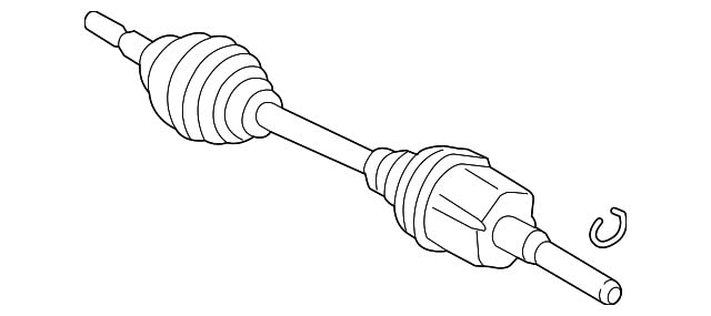 Transmission Fluid Leak from the Left Hand (LH) Halfshaft Seal - 2009-2012 Ford Mercury Lincoln 17 Shaft - Front A