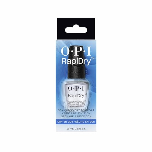 OPI Nail Lacquer, RapiDry Top Coat, Top Coat Fissasmalto ad Asciugatura Rapida, Smalto per Unghie Trasparente, 15ml - 2