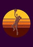  Chica de baloncesto retro: Notebook forrado 120 páginas Din A4