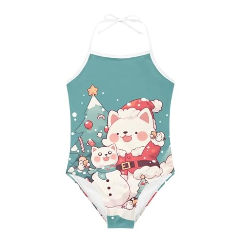 Image of Cute Christmas One-Piece Swimsuits Beach Swimwear Bathing Suit for 3-10 Years Girls