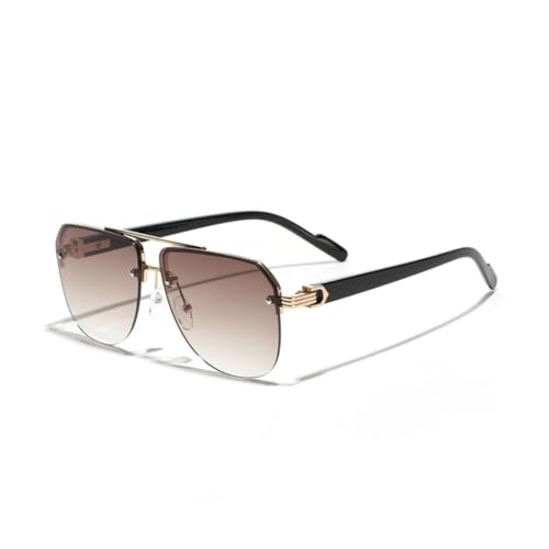 Lunettes de soleil demi-cerclées aux finitions premium unisexes