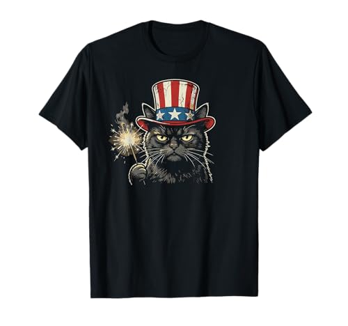 USA Cat 4th of July Men Women Kids Funny Patriotic T-Shirt