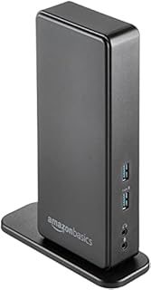 Amazon Basics USB 3.0 Universal Laptop Dual Monitor Docking Station