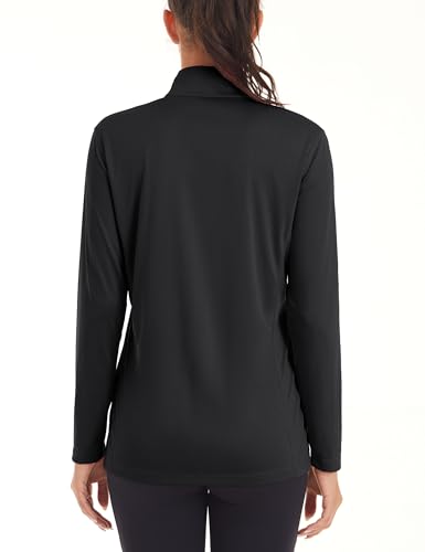 MAGCOMSEN Women's Shirts Long Sleeve 1/4 Zip UPF50+ UV Sun Protection Quick Dry Workout Hiking Athletic Shirts Rash Guard3