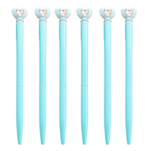 NPXUAMTJ 6x ボールペン 滑らかな筆記ペン 1.0mm オイルペン ラブハート ボールペン 文房具ペン 学校 事務用品