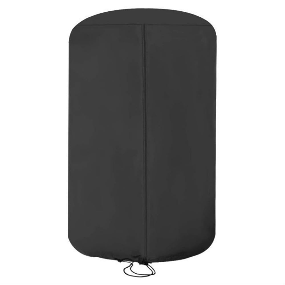 Robuste 80 cm Grillabdeckung - Wasserdichtes 420D Ochsengewebe Winddicht & UV-beständig Verstellbarer Kordelzug Outdoor Gasgrill Schutz Schwarze Grillabdeckung