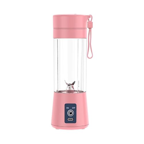 Pink cordless 380 milliliter portable mini blender