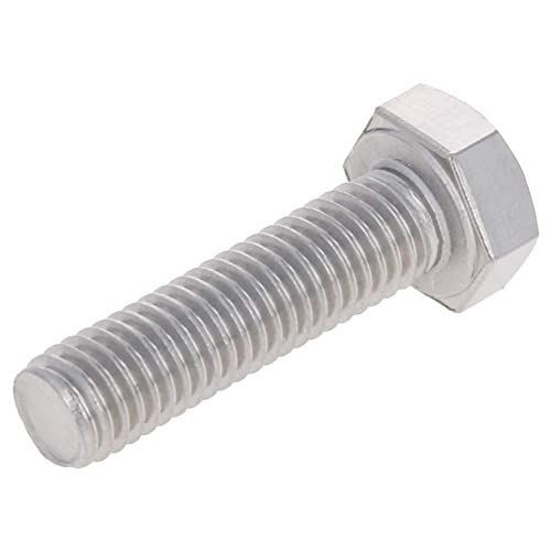 Image of Bettomshin 20Pcs M8 x 30mm Hex Bolts, 304 Stainless Steel 1.25mm Thread Pitch Fully Threaded Metric Hex Head Screw Bolts, Hexagon Screw Bolt, Hex Tap Bolts, Silver (Overall Size 35.45x13x13mm)