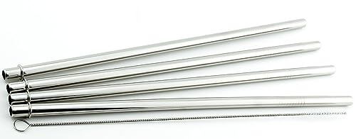 Pack de 4 pitillos CocoStraw para vaso Bubba Hero 20 oz acero inoxidable miniatura 4