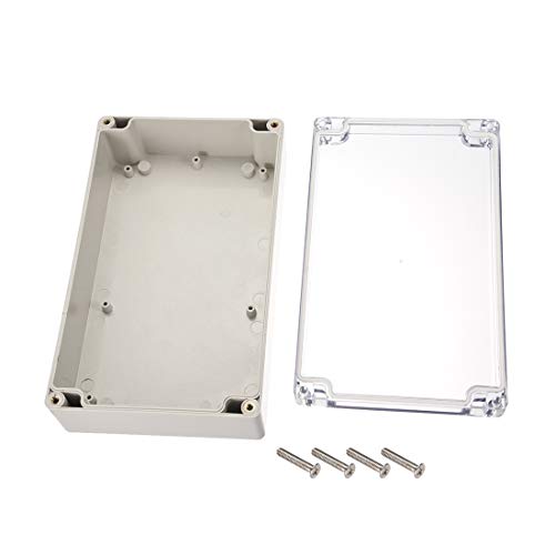 Uxcell 7.9"X4.7"X2.2"(200Mmx120Mmx56Mm) Abs Junction Box Universal Project Enclosure W Pc Transparent Cover Light Gray #TOP1