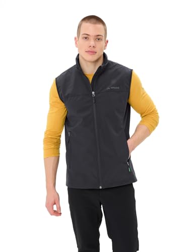 VAUDE Men's Hurricane Vest III, 100 % winddicht, atmungsaktiv und wasserabweisend, black, L