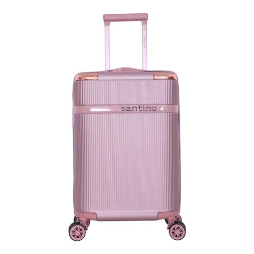 SANTINO, Mala de Bordo Versalhes Rígida 360° Santino P- ASDV501P Cor: Rosa Dourada