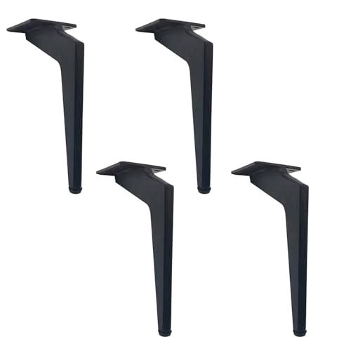 Metal Furniture Legs 16cm Black Carbon Steel 4PackSturdy Stylish Support for Cabinets & Sofas Durable Legs for Home Decor Upgrade