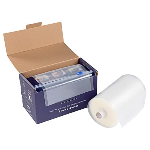 GERYON Vacuum Sealer Bags for Food, 8x120ft Rolls with Slide Cutter for All Vacuum Sealer Machine, BPA Free, Safe for Food Storage, Meal Prep and Sous Vide