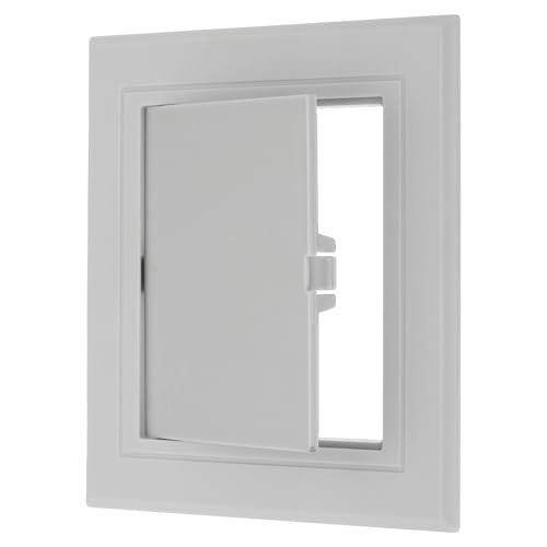 PATIKIL 5x5"(125x125mm)取り外し可能なヒンジ付きアクセスパネル A BS製配管アクセスドア ドライウォール配管電気ケーブル配線用の簡単な壁穴カバー グレー