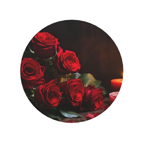 Adhesivo magnético suave para nevera, diseño de rosa roja con vela, adhesivo fuerte y divertido para decoración de cocina, pizarra, mapa, armarios (varias formas)