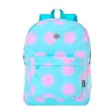 MOCHILA FEMININA JUVENIL DE COSTAS ESTILO BASICO BOLINHAS ESCOLAR PASSEIO VIAGEM VERDE CLARO