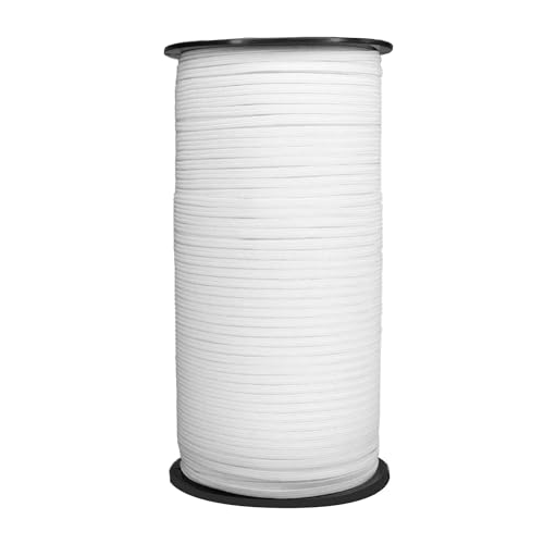 Fararti Elastic Band for Sewing Projects-Durable, Skin-Friendly & Flexible Elastic for All Your Sewing Strap & Crafts-Stretch Elastic Ideal for Home Decoration, Hair Bands & More-288 Yards, 1/8"-White