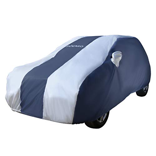 Amazon Brand – Solimo Uv Protection & Dust Resistant Car Cover For Kia Sonnet (Blue & Silver)