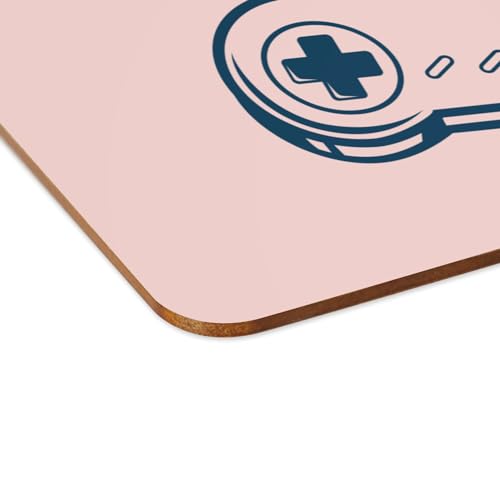 Sets de table liège retro gaming napperon arcade rose grand format lavable - 4