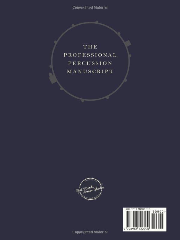 Carnet de notation pour percussion avec portées claires pour composition - 3