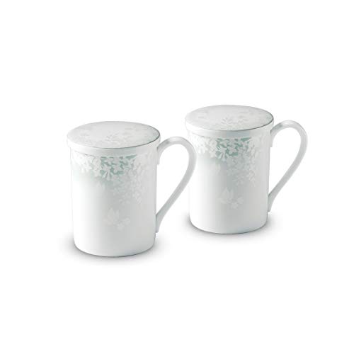Hankook Chinaware Bone China My Wedding Mugs, Tea and Coffee Mugs with Lids