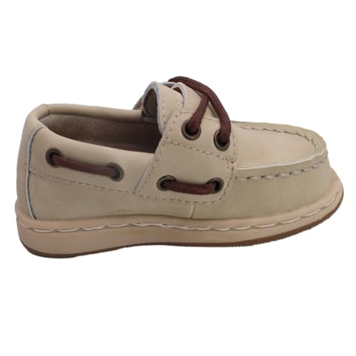 Image of Sperry Toddler Cup II Boat Shoe with Memory Foam Insole - Tan Leather, Size 5