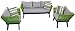 Produktbild Gartenset Loungemöbel Cuba grün Jet-Line Exklusive Garten Lounge Möbel Seilwicklung Sofa Sessel Top Qualität