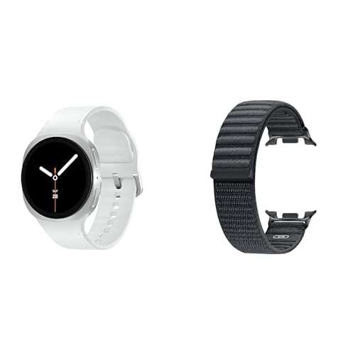 Image of Samsung Galaxy Watch 8 (2025) 40mm Bluetooth Smartwatch, Silver w /Free Fabric Band, S /M, Graphite