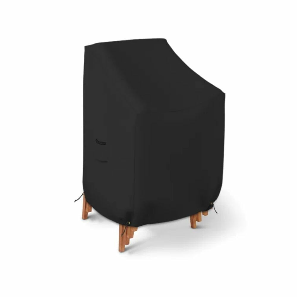 Stackable Outdoor Patio Furniture Covers Waterproof for Lawn Chair in Heavy-Duty Material & Black Color | 34