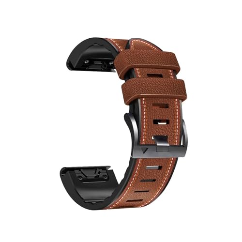 Quickfit���U�[+�V���J�Q���x���g�ɓK������Garmin Marq Adventurer/Captain Aviator Gen 2 Epix Pro 2 51mm 47mm�x���g(Brown,26mmEpix Pro 2(51mm))
