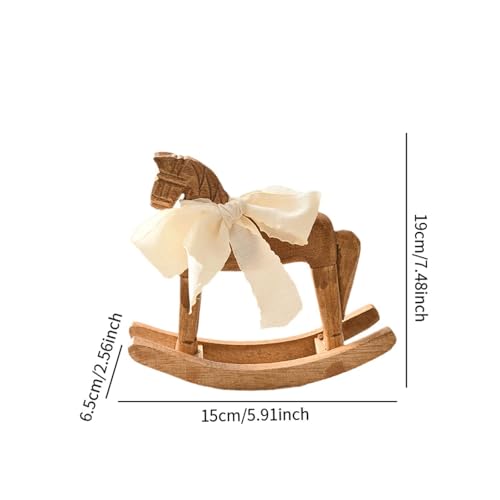 Figura de Caballito Balancín de Madera 15x6.5x19 cm miniatura 2