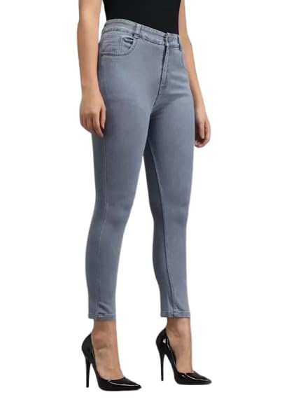 Image of Women Jeans Slim Fit Mid-Rise Clean Look Stretchable Jeans