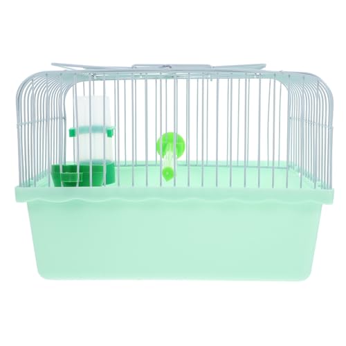 Happyyami Jaula de Pájaros Portátil para Agapornis y Loros Pequeños con Diseño Liviano y Fácil Almacenamiento, Incluye Percha, Comedero y Bebedero para Viaje al Aire Libre Color Aleatorio