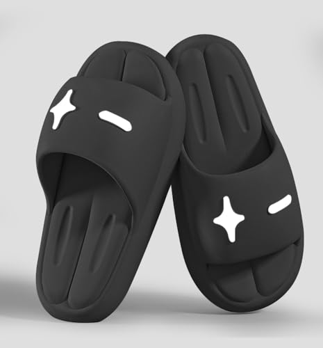 Versatile Platform Sandals for Women Men Chic Pattern Open Toe Indoor Outdoor Slippers Soft Shower Bedroom Anti-slip Shoes3