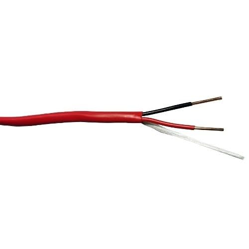 RN-2003506 14/2 Plenum Fire Alarm Cable, Solid Bare Copper, FPLP/CL3P/FT6 Rated, 500 ft, Red