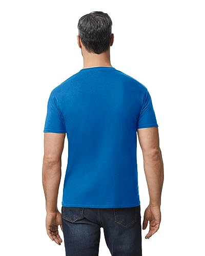 Image of Gildan Men's Round Neck Cotton Half Sleeve T-Shirt - Soft & Breathable Fabric | Casual & Comfortable Fit | Perfect Royal