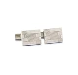 Hart Schaffner Marx Men's Cufflinks, silver tone, One size