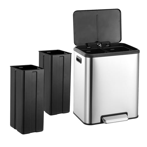 Papelera de Cocina Acero Inoxidable 8 Gal Dual
