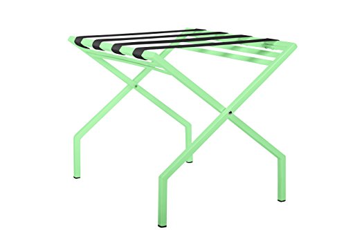 Innit Designs 11.16.01n Suba Nylon Strapped Luggage Stand, Black On Mint