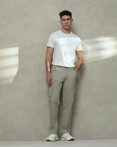 Image of MUFTI Navy Slim Fit Cargo Trousers