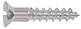 Hillman 1175 Brass Chrome Plated Flat Head Slotted Wood Screw 6 x 3/4 in. 45-Pack