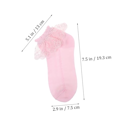 4pairs Girls Ankle Socks Breathable Lace Boot Socks for Casual Wear Soft Combed Cotton for Ages for Dress up and Everyday Activities2