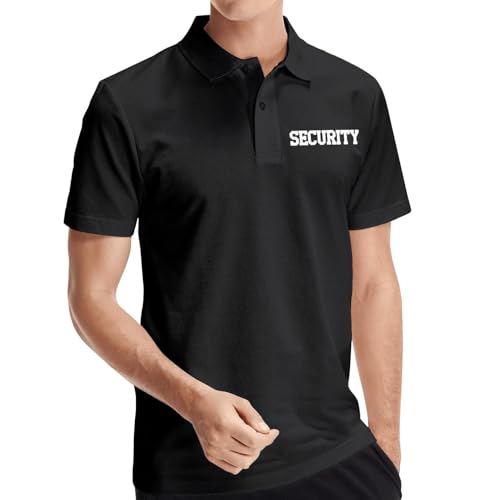 Pranboo Security Polo Shirts Security Work Polo Shirts. Security site Shirts Doorman and Guard Polo Shirt Black L