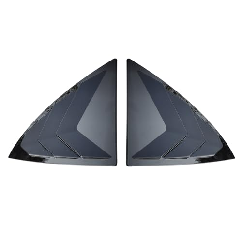 Axinda Rear Window Louvers Compatible with Tesla Model Y 2020-2024 Sunshade Exterior Side Air Vent Scoop Shades Cover Blinds 2PCS(Glossy Black)