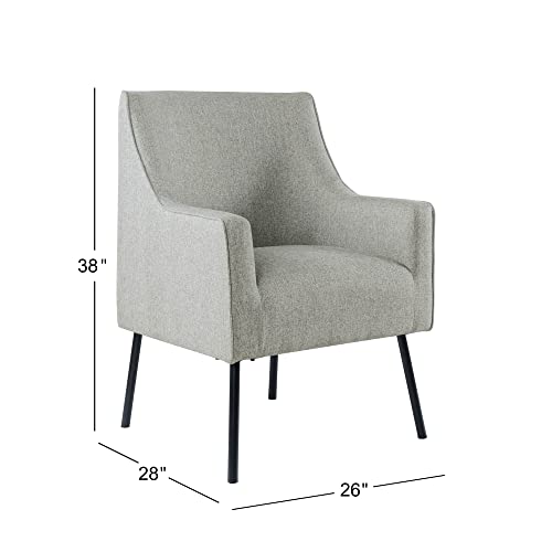 Sillón Moderno Tela Gris Claro miniatura 3