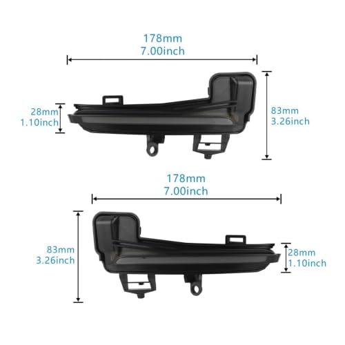 Indicateur de miroir d'aile LED dynamique anti angle mort pour Skoda 3V - 2